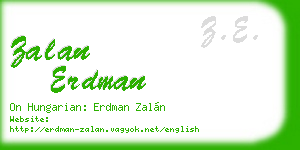 zalan erdman business card